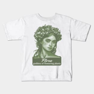 Flora Goddess of Flowers Kids T-Shirt